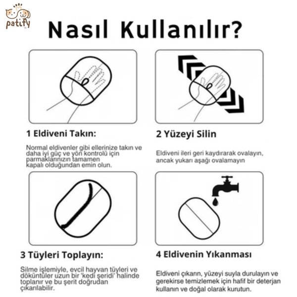 Patify Tüysavar - Tüy Toplayıcı Eldiven