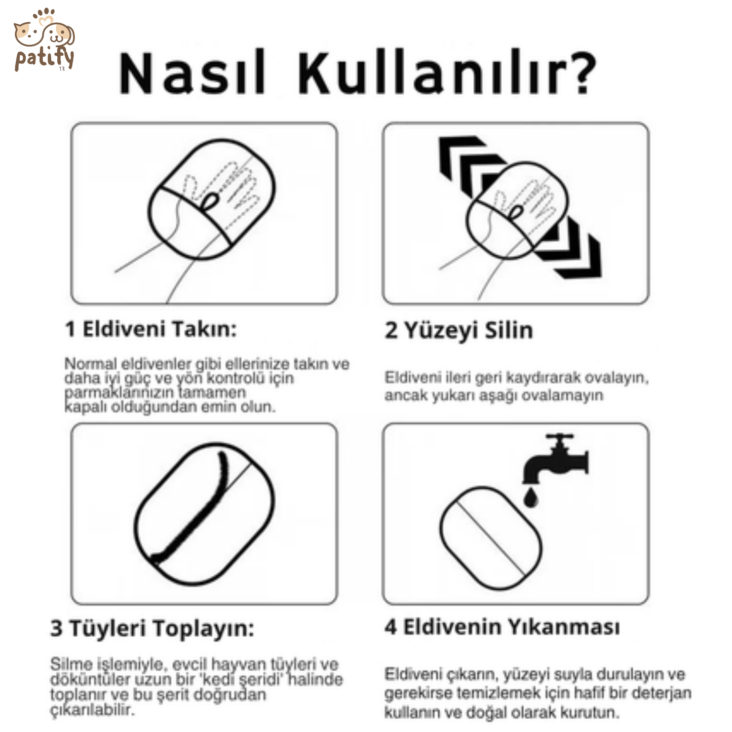 Patify Tüysavar - Tüy Toplayıcı Eldiven