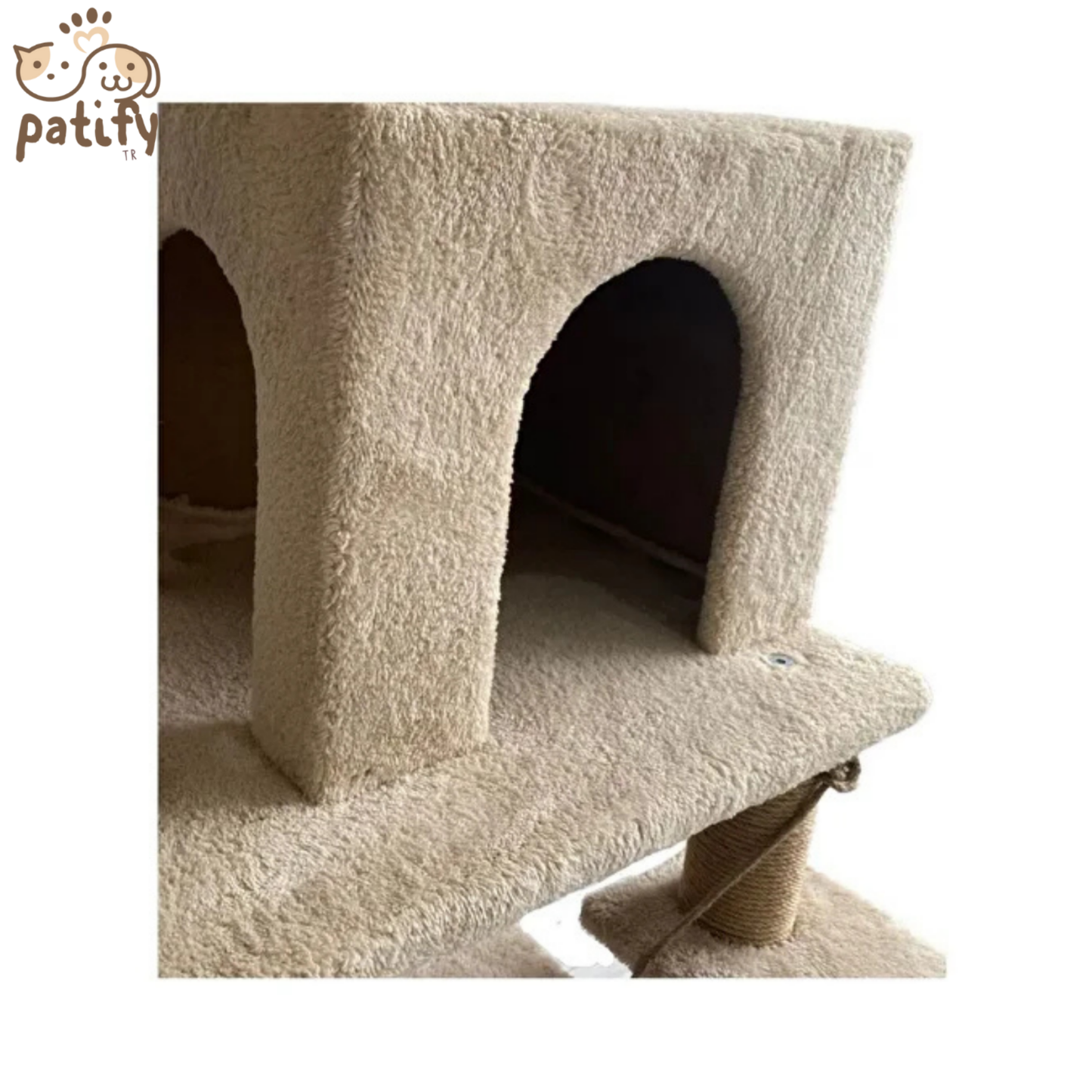 Patify Premium Çok Katlı Kedi Tırmalama ve Oyun Evi