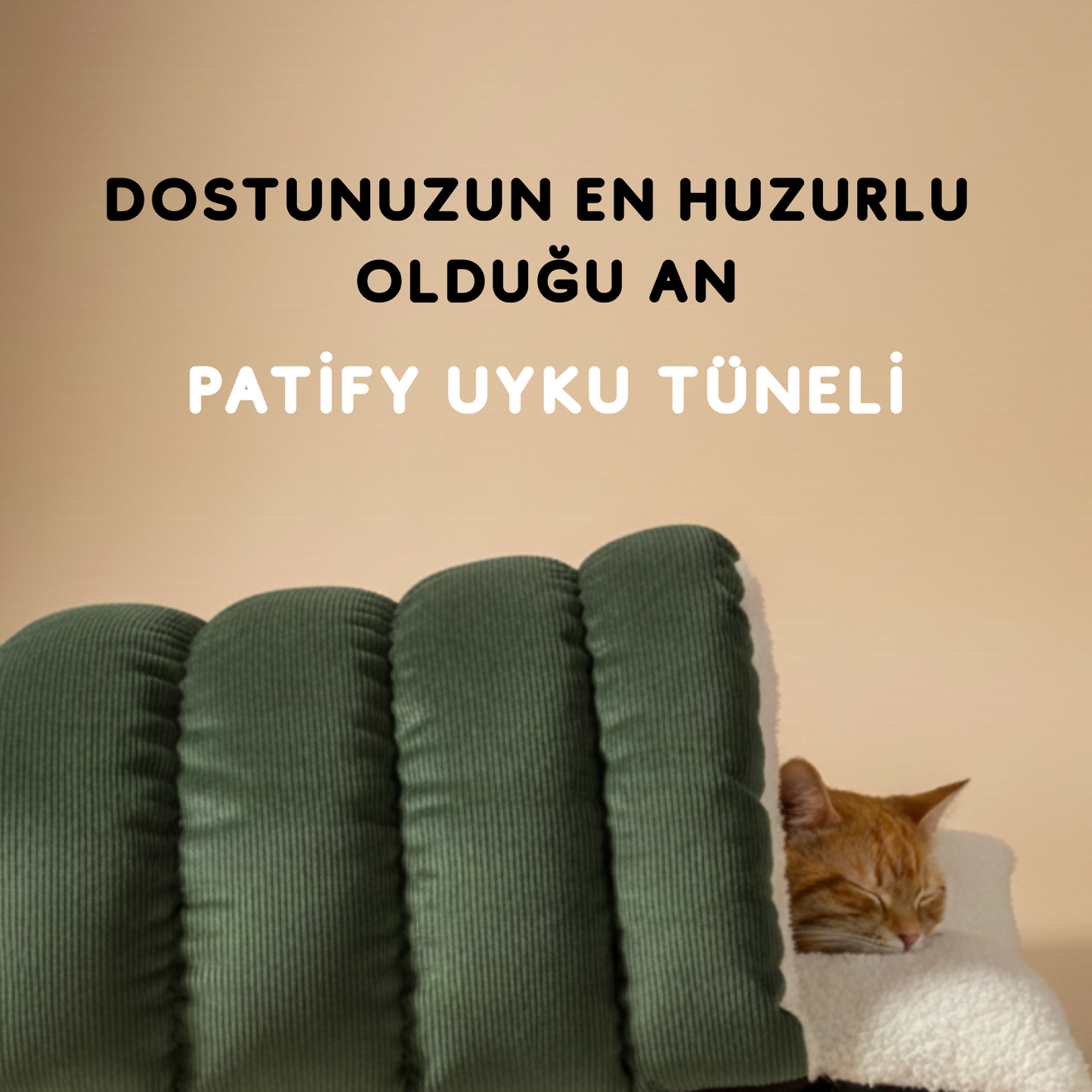Patify Uyku Tüneli™ – Sıcacık Pelüş Evcil Hayvan Yatağı