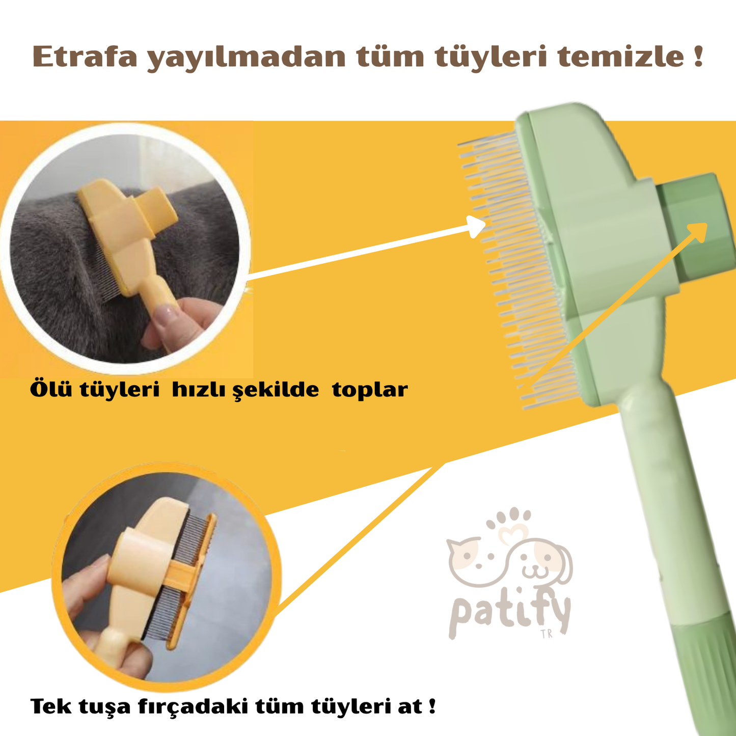 Patify TüyTarak – Hem Tüy Toplar Hem Bitleri Ayırır